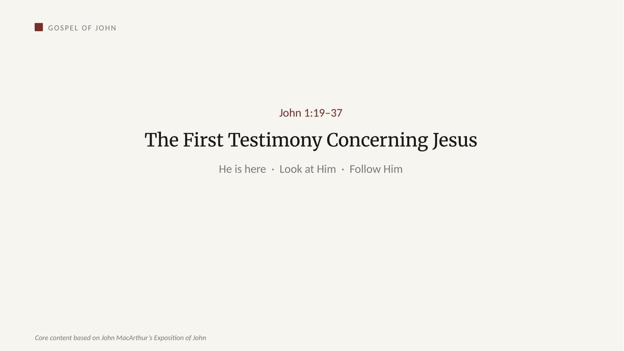 First slide of the Week 3 testimony deck